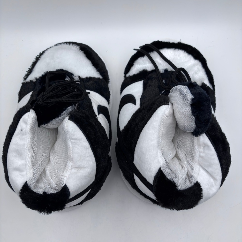 Nike Dunk SB Style Plush Slippers Panda Black One Size Fits Most **Brand New! - Picture 10 of 10